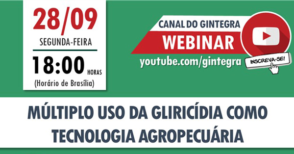 Você está visualizando atualmente Especialistas discutem usos da gliricídia em evento online – 24/09/2020