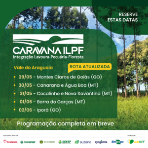 Leia mais sobre o artigo Caravana ILPF chega ao Vale do Araguaia com informações sobre o potencial dos sistemas Integrados para a região.